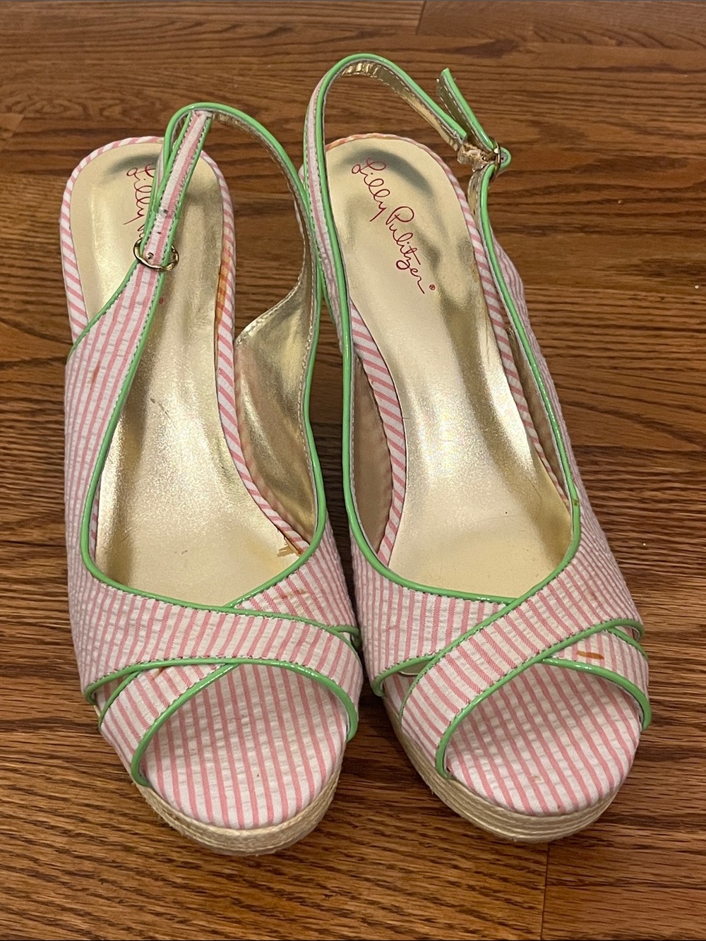 Lilly Pulitzer "Picture Perfect" wedge sandals size 10